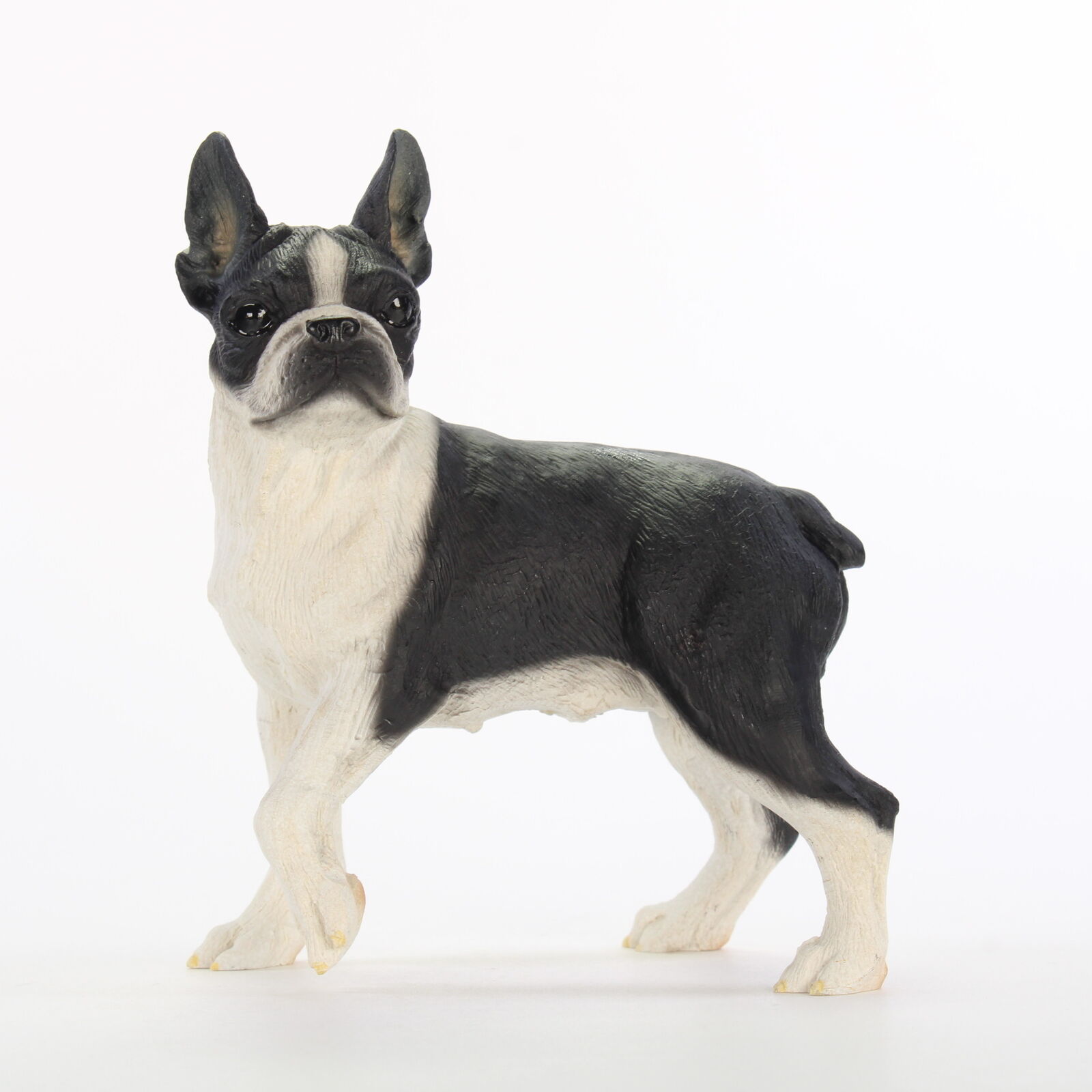 Boston Terrier Figurine Hand Painted Collectible Statue