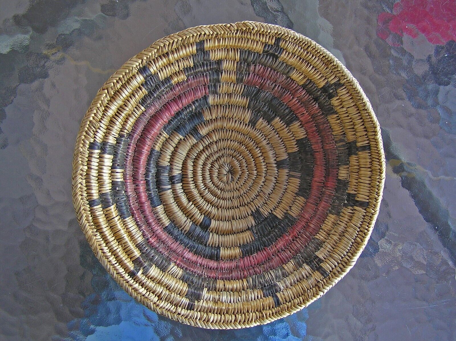 Vintage & DEEP Navajo Indian Handmade Ceremonial / Wedding Basket 10 3/4 Inches