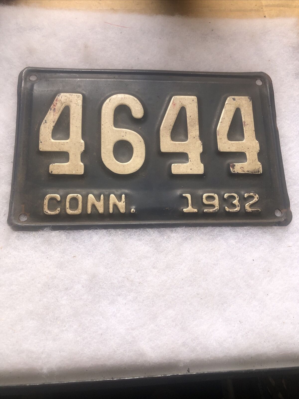 1932 Connecticut License Plate 4644 Hot Rod
