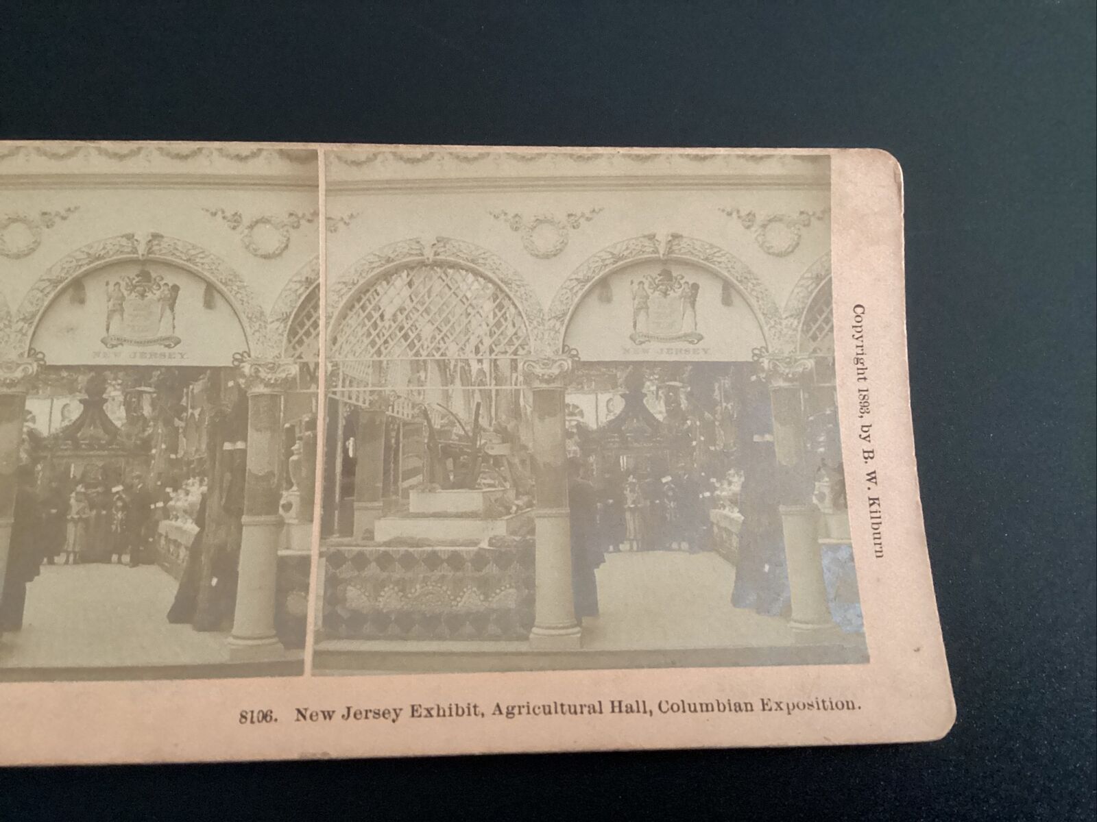 1893 New Jersey Exhibit #8106 Columbian Expo Stereoview  Photo Kilburn