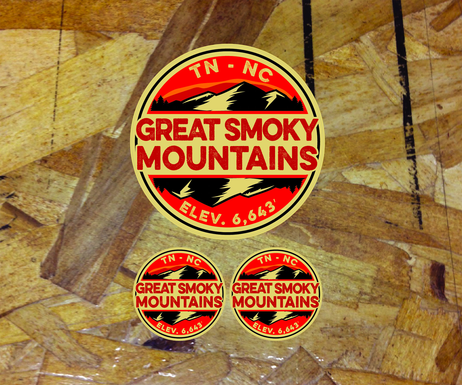 Great Smoky Mountains Vintage Decal Sticker Hike Vintage  Mountains stickers