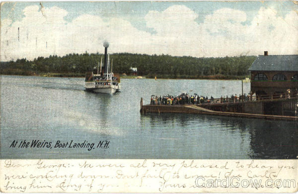 1905 Weirs Beach,NH Boat Landing Leighton Belknap County New Hampshire Postcard