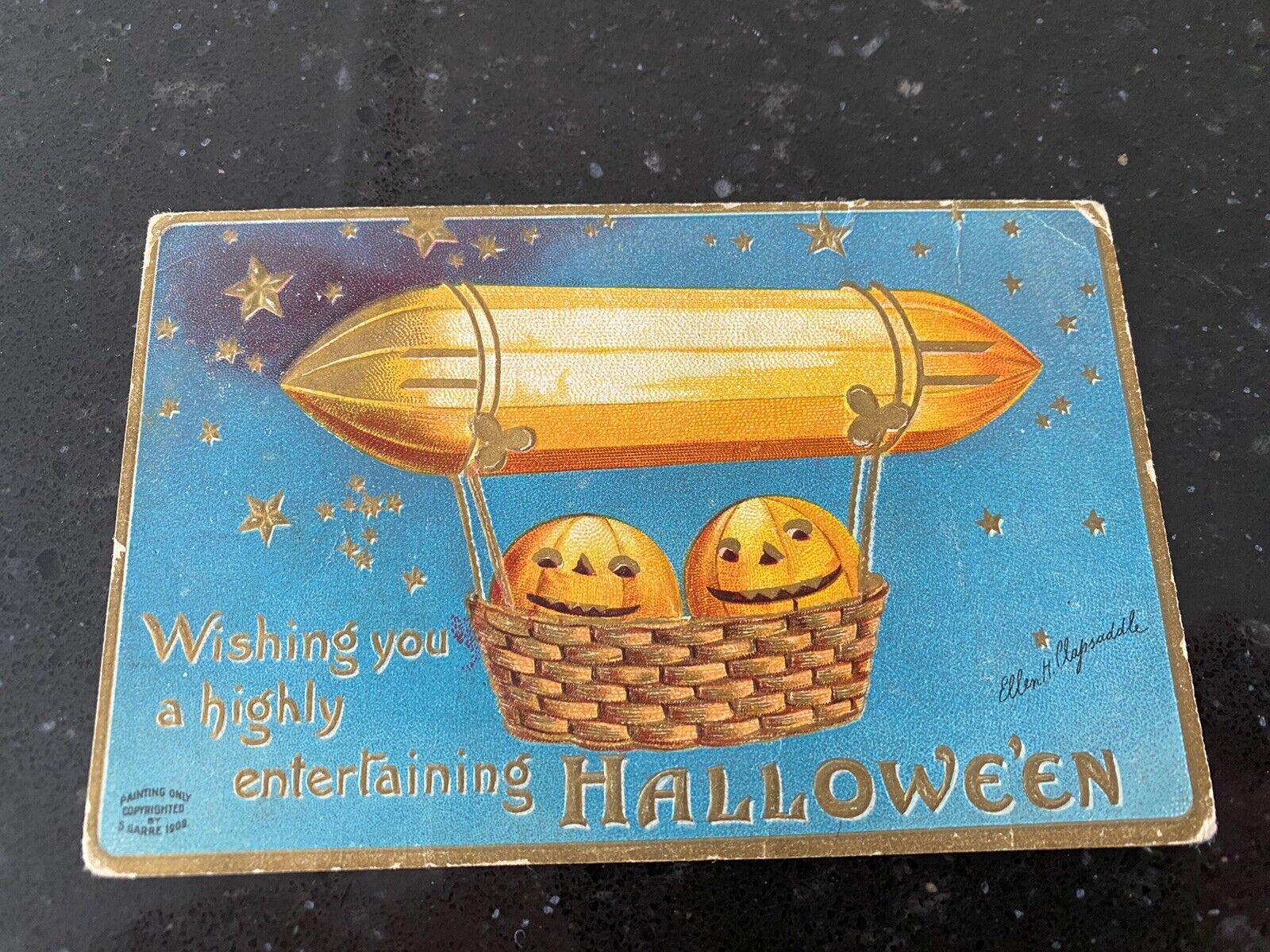 Antique Halloween, Ellen Clapsaddle Postcard 