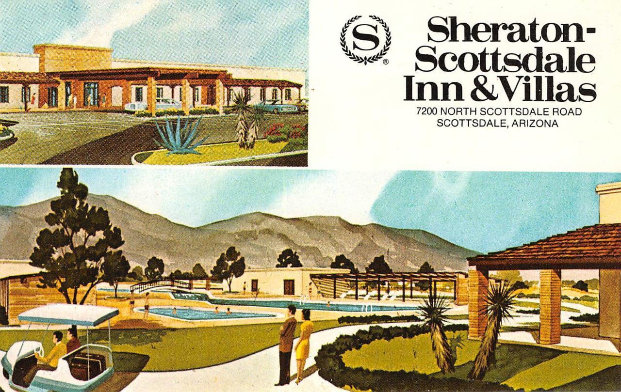 SHERATON-SCOTTSDALE INN & VILLAS Scottsdale, Arizona ca 1960s Vintage Postcard