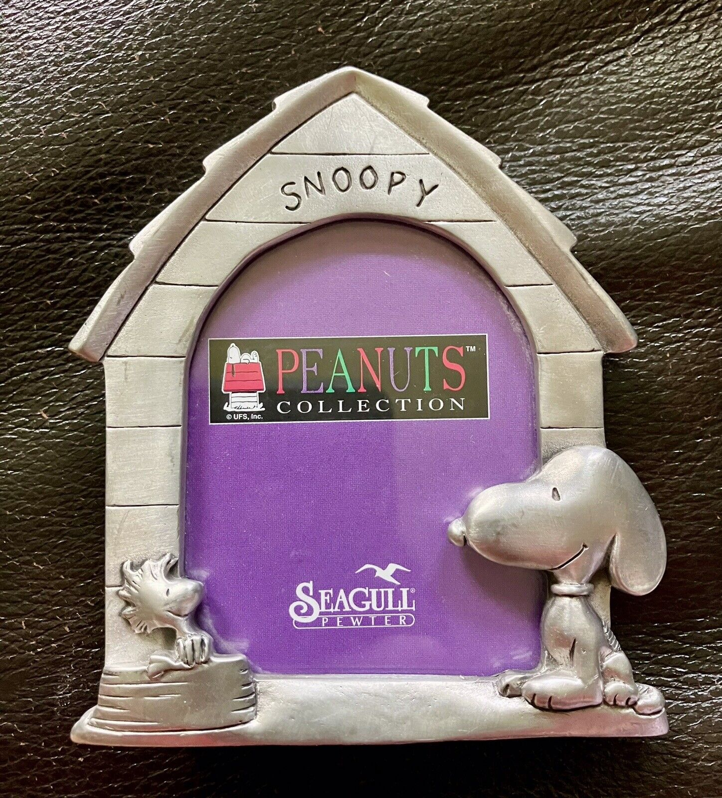 NEW Snoopy & Woodstock PEANUTS Seagull Pewter Brand Picture Photo Frame 2x3” VTG