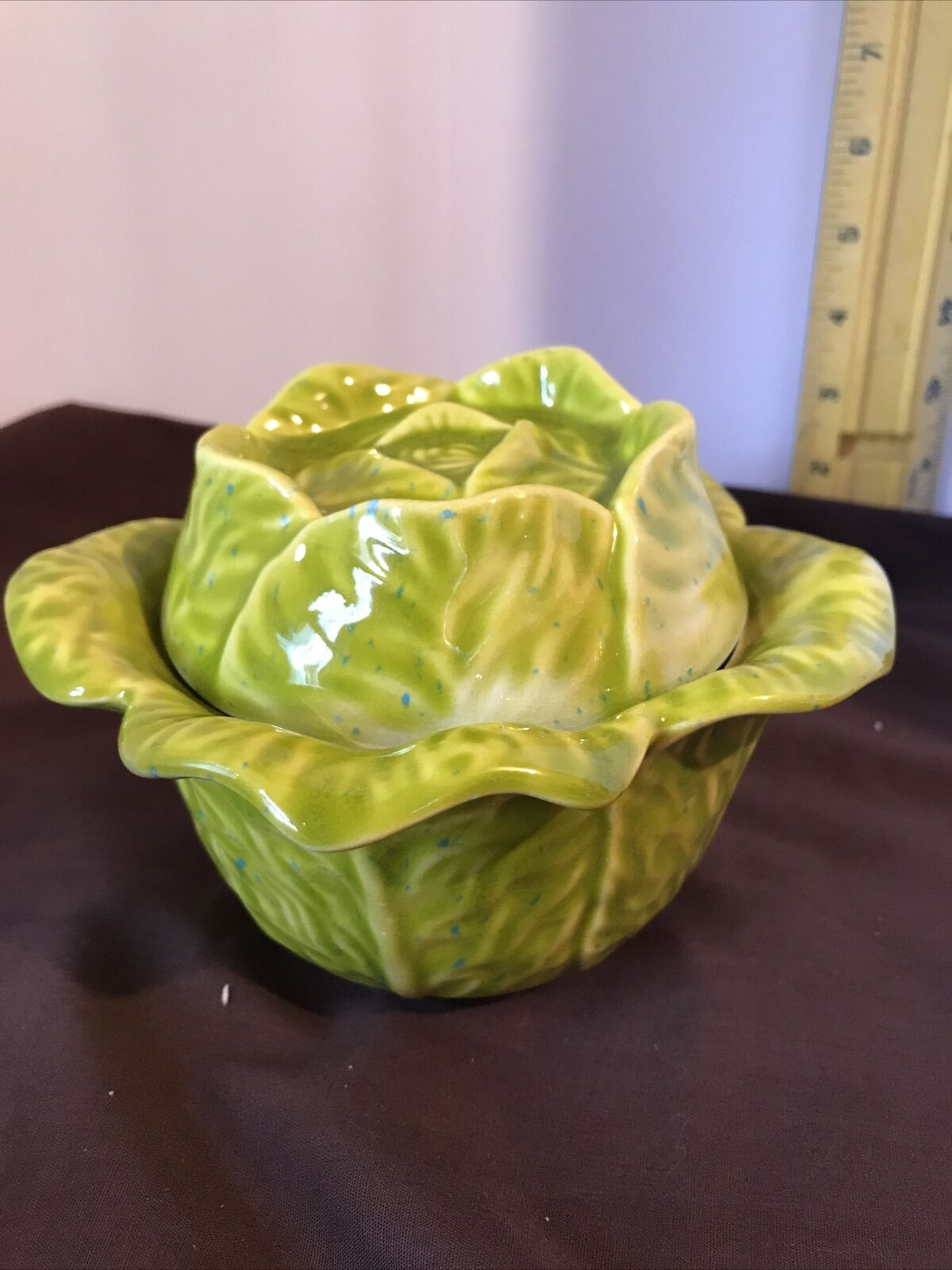 Rare Vintage Holland Mold Cabbage/Lettuce Soup Bowl With Lid
