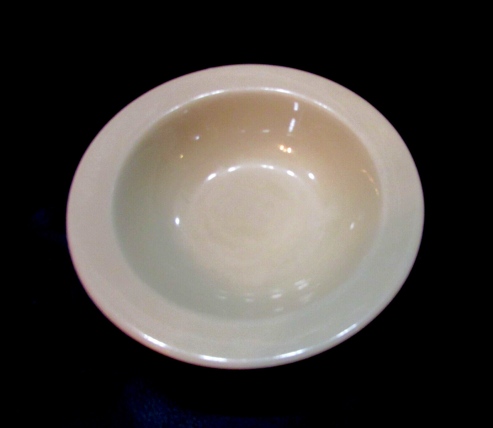 Vintage Carr China Glo Tan Grafton WV Almond Ivory Old 2x6 Restaurant Ware Bowl