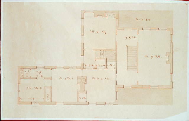 House,33 Commercial Street. Floor plan,1830-1860,architectural drawing 1