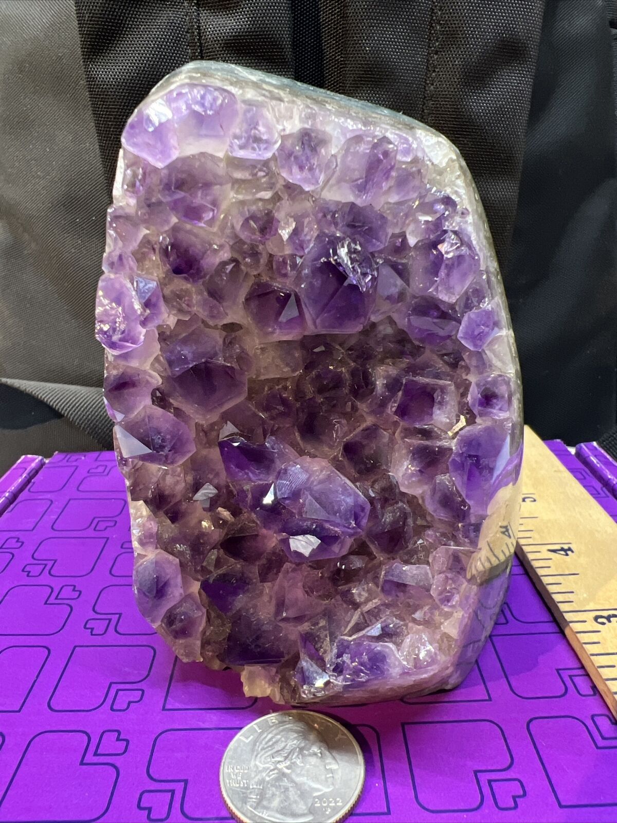 2.8 Lb. Purple Amethyst Cutbase Freestanding Cluster Nice Size Crystalsverynice