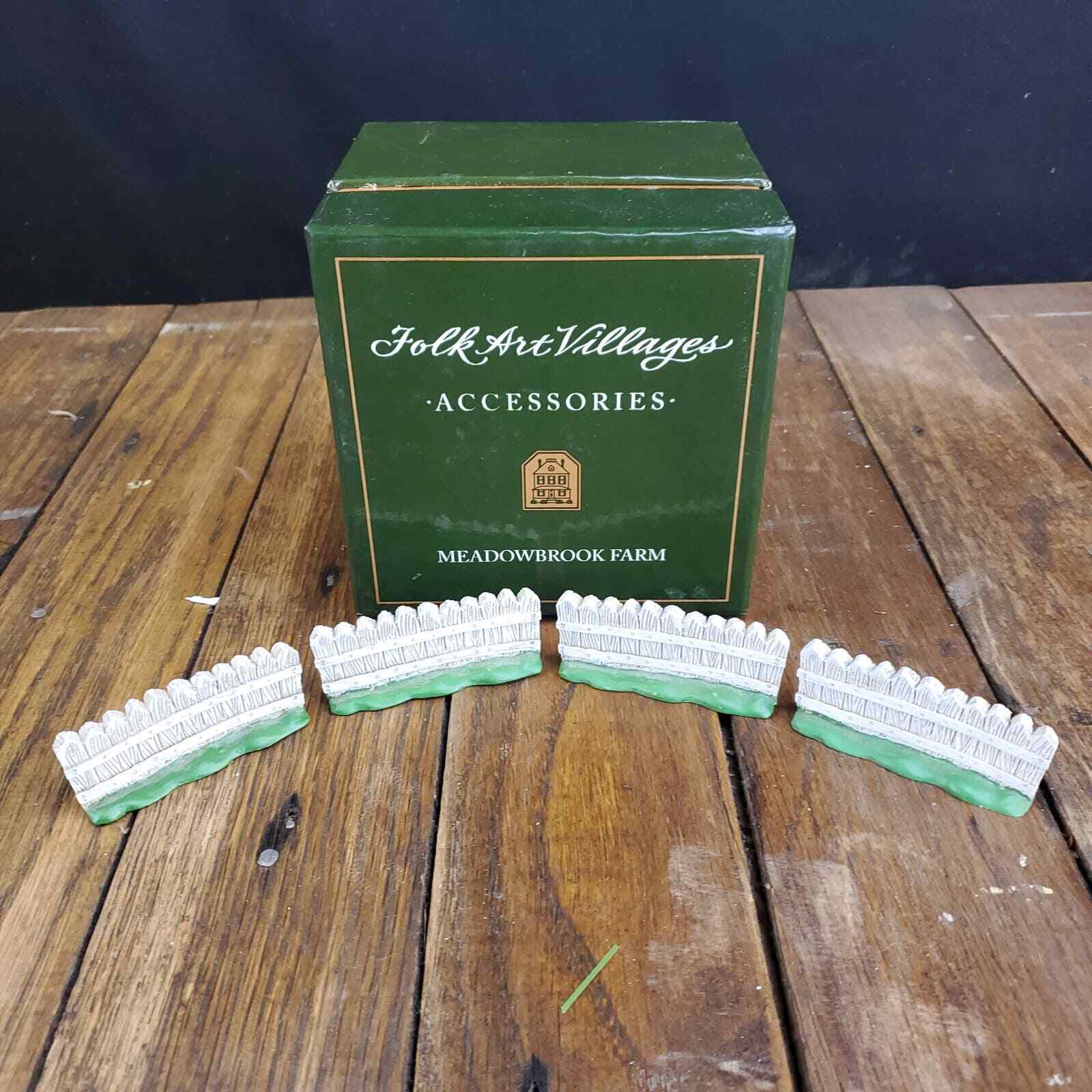 Lang and Wise Meadowbrook Farm Set of 4 Picket Fences (Green Base) 30010999