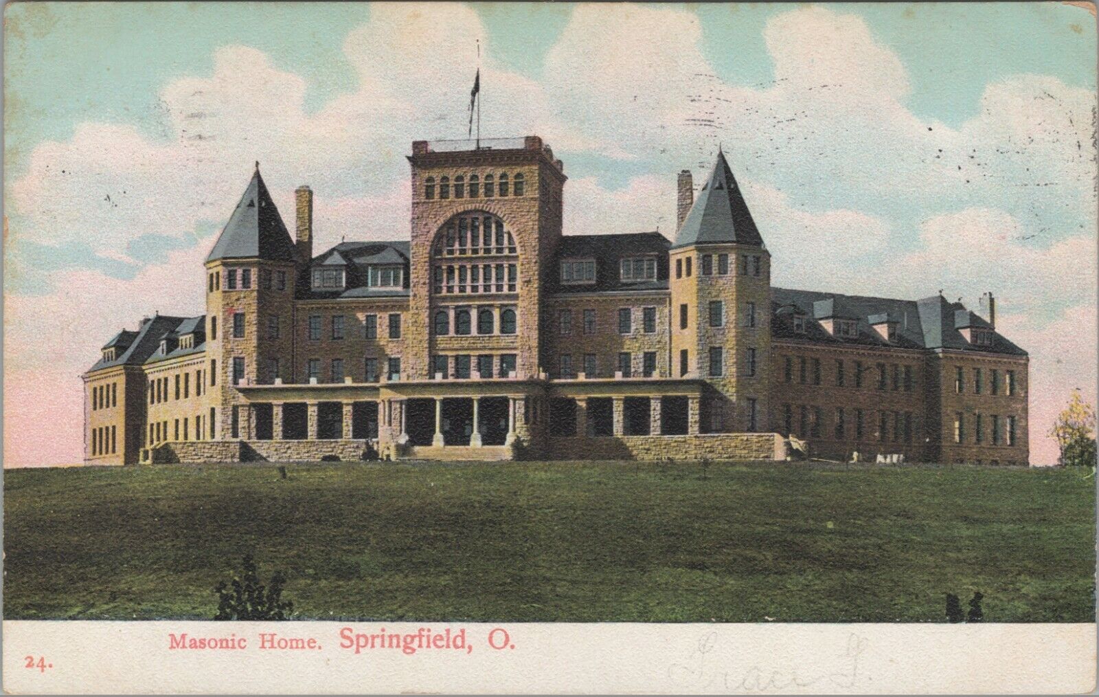 c1907 Masonic Home Springfield Ohio postcard E105