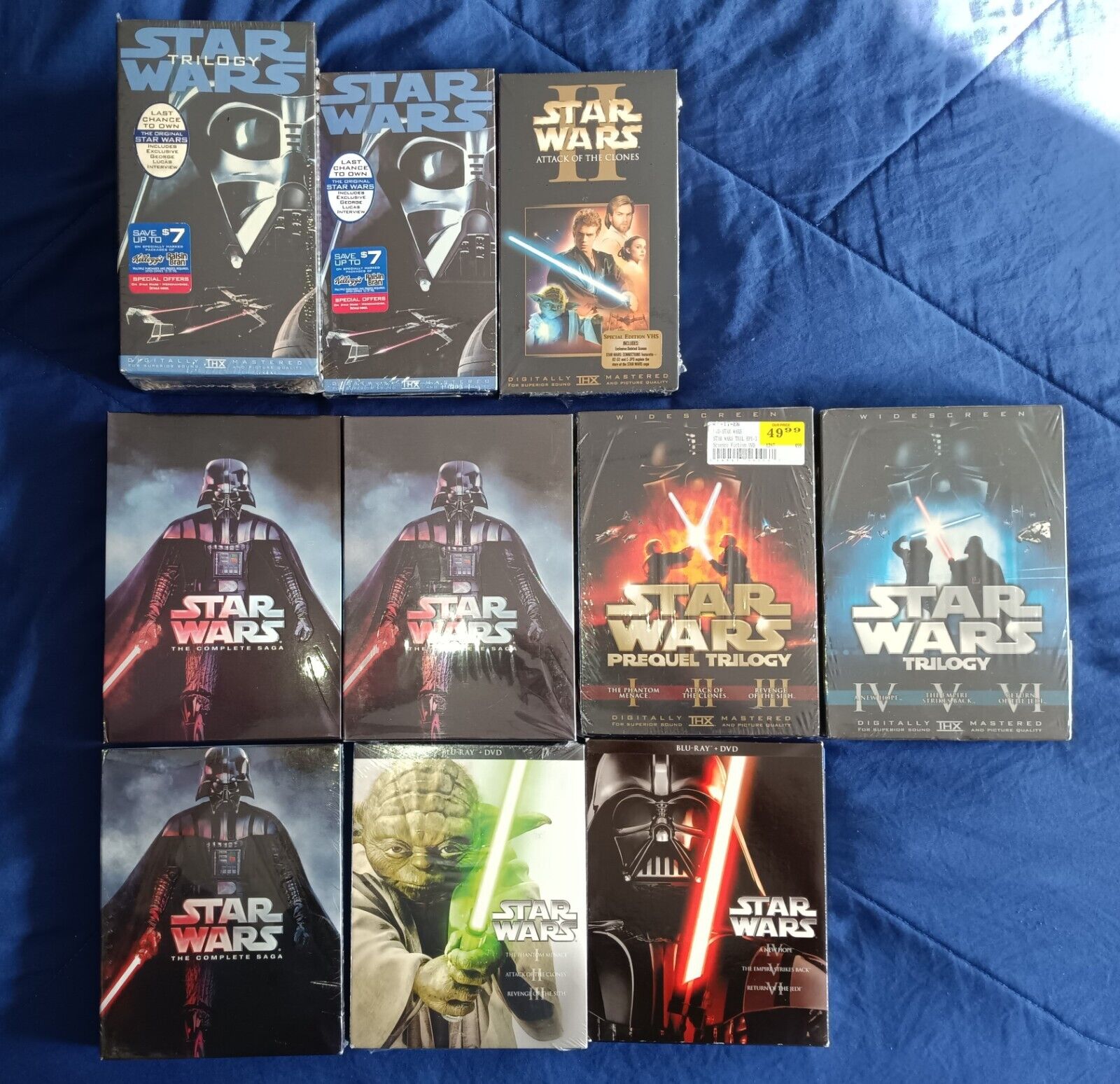 Star Wars Saga VHS DVD BLU-RAY lot BRAND NEW