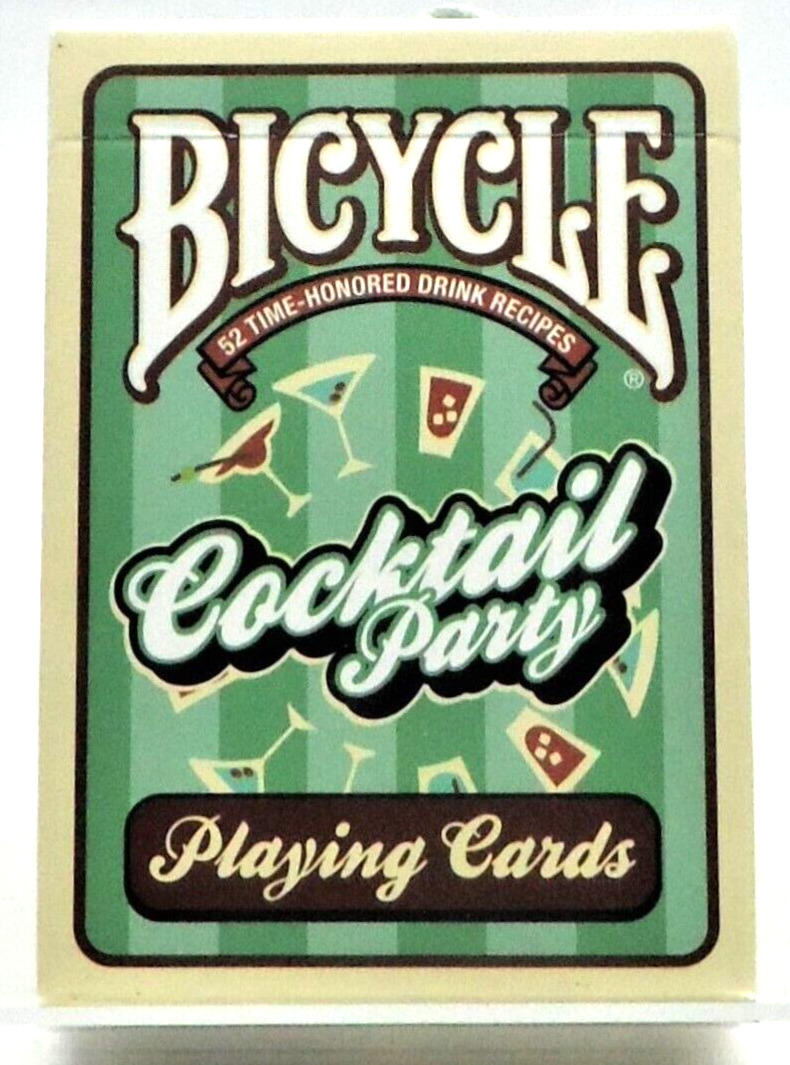 PLAYING CARDS Bicycle COCKTAIL PARTY 52 drink recepies VINTAGE Great condition 