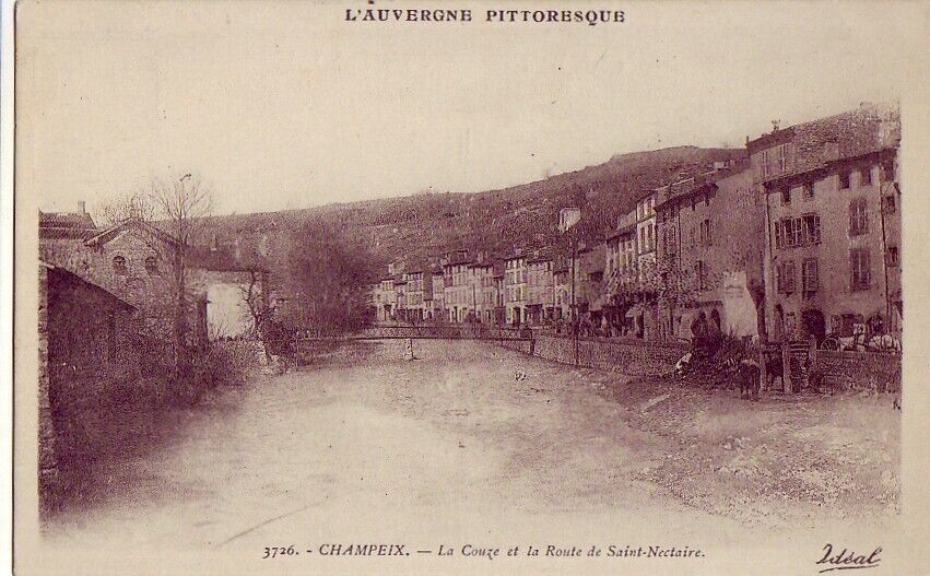 CPA 63 AUVERGNE Puy de Dôme CHAMPEIX La COUZE & Route de SAINT-NECTAIRE animated