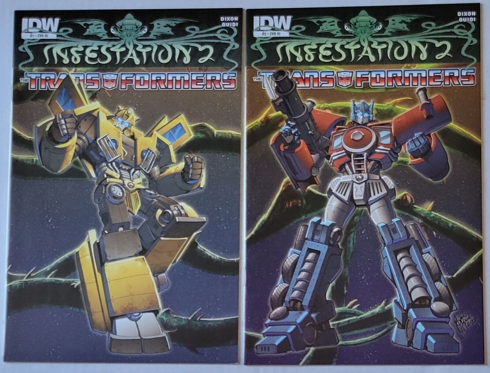 Infestation 2: Transformers #1 and #2 RARE RI VARIANTS IDW 2012