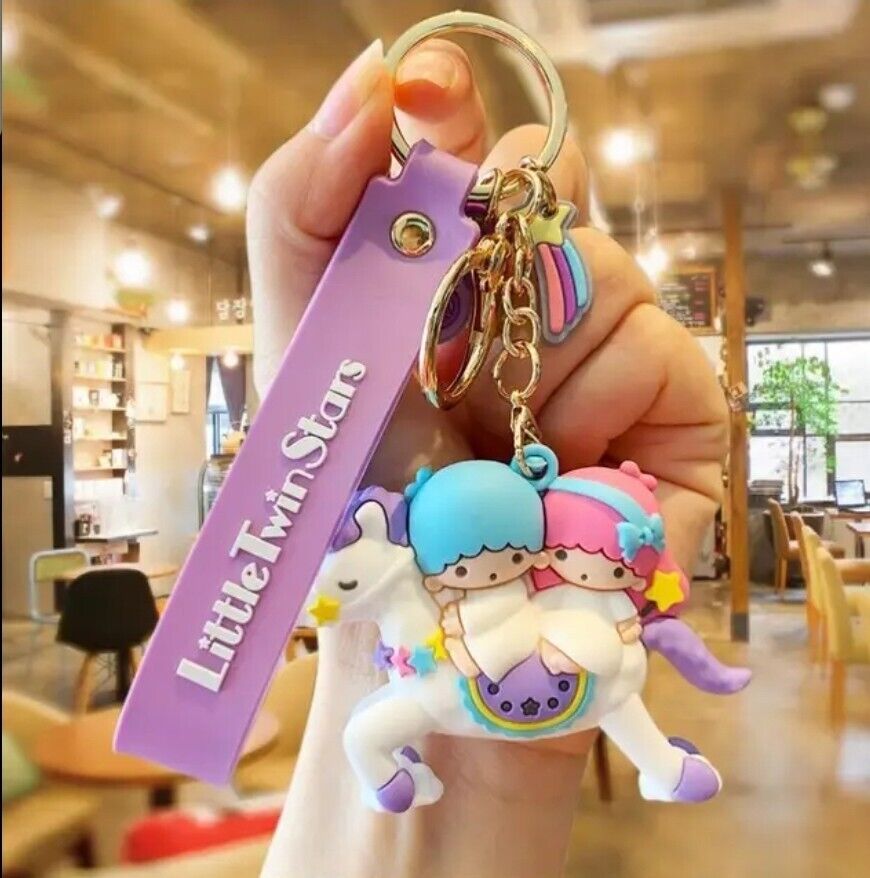 Sanrio Little Twin Star Action Figure Keychain  Bag Pendant Key Ring Hello Kitty