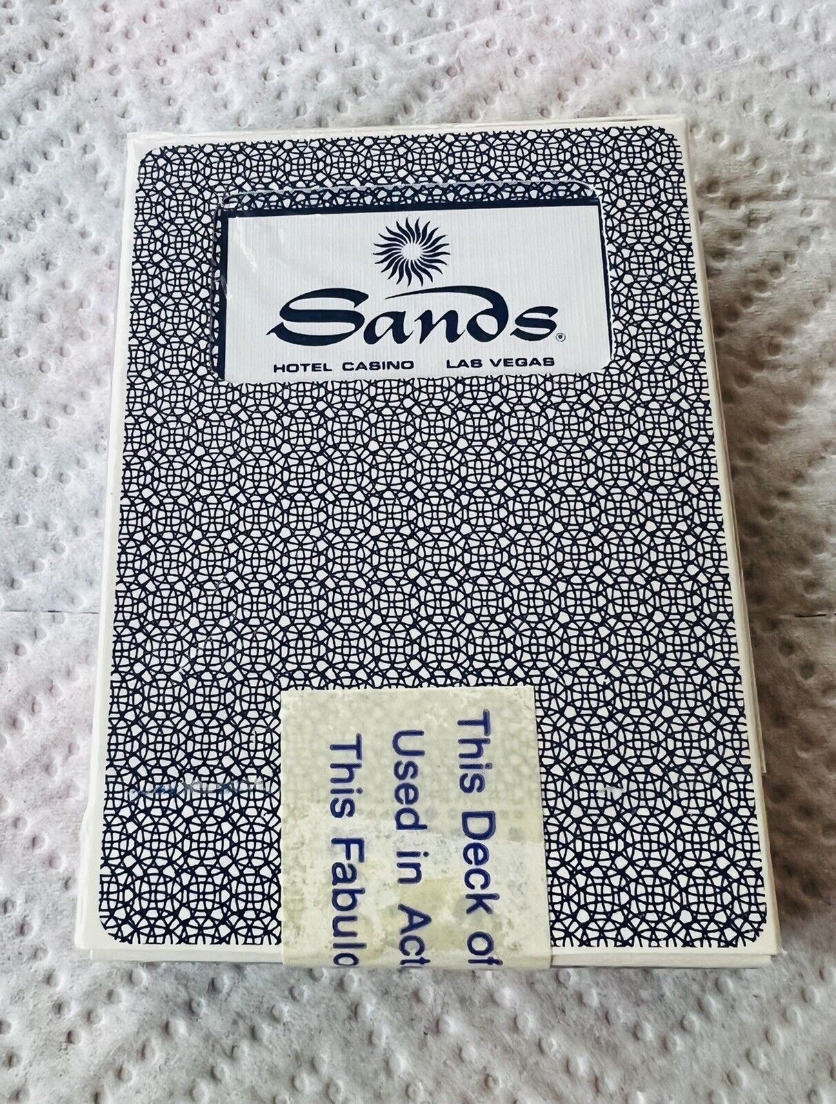 SANDS HOTEL & CASINO - USED DECK PLAYING CARDS BLUE,  LAS VEGAS, STRIP