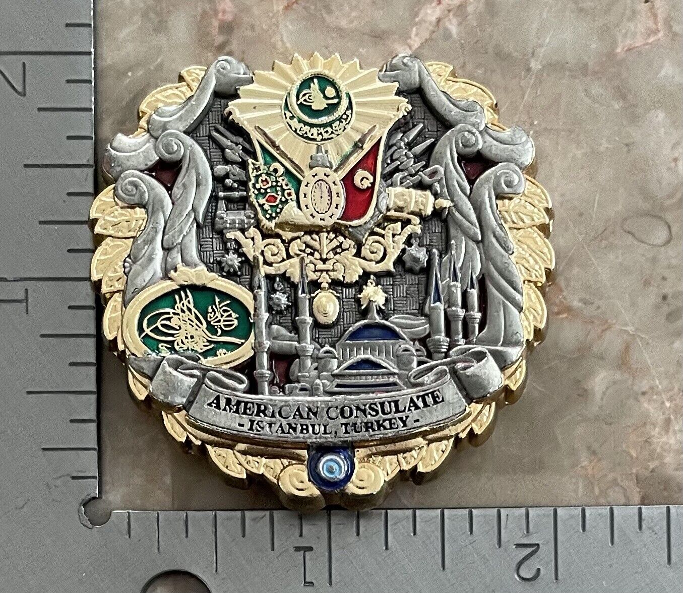 US Embassy, MSG DET, Marine Security Guard, Istanbul, Turkey, Challenge Coin