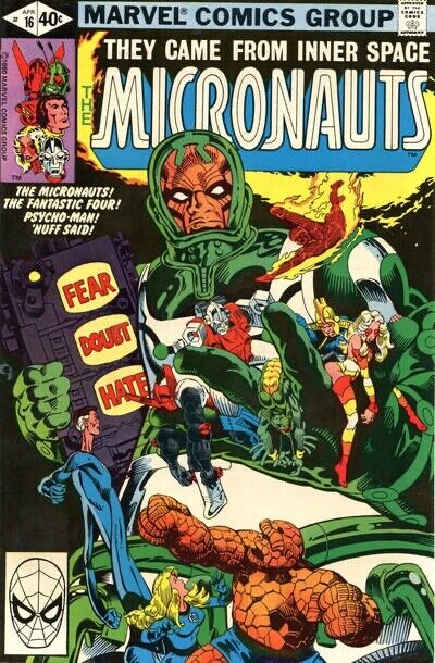 MICRONAUTS #16 F/VF, Howard Chaykin, Direct Marvel Comics 1980 Stock Image