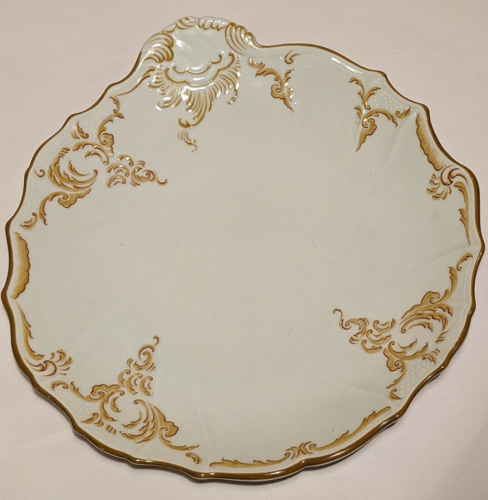 NICE - German Hand-painted Plate Ornate SEE Lovely Vintage