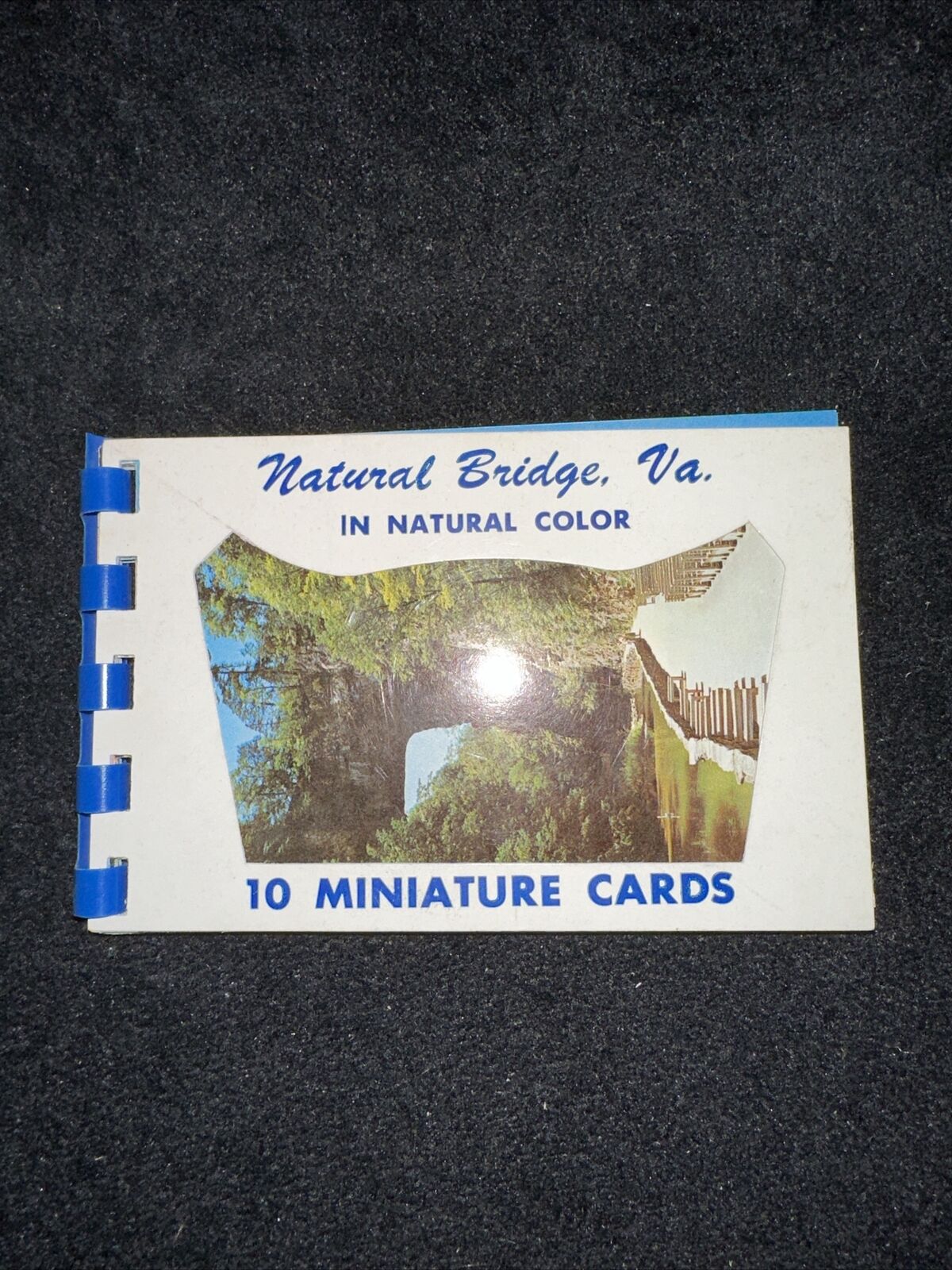 Natural Bridge Virginia 10 Miniature Postcards Vintage Travel NOS Photos 1960s