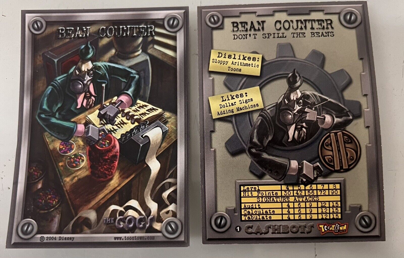 Disney ToonTown Online Trading Card Series 1 The Bean Counter - Near Mint - RARE