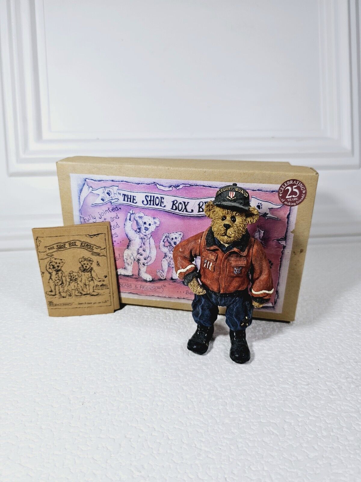 Boyds Bears Coast Guard Seaman Bearsdale Shoe Box Bear Resin Figurine 