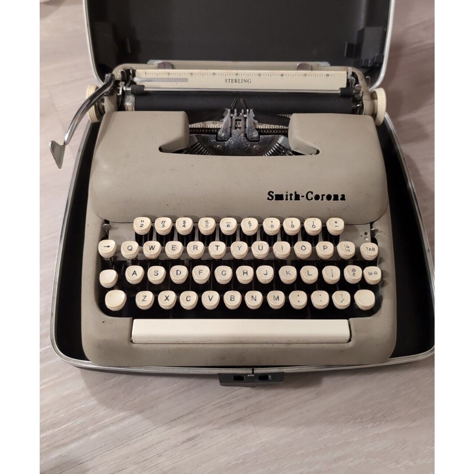 Vintage Smith Corona Sterling Typewriter w/ Case