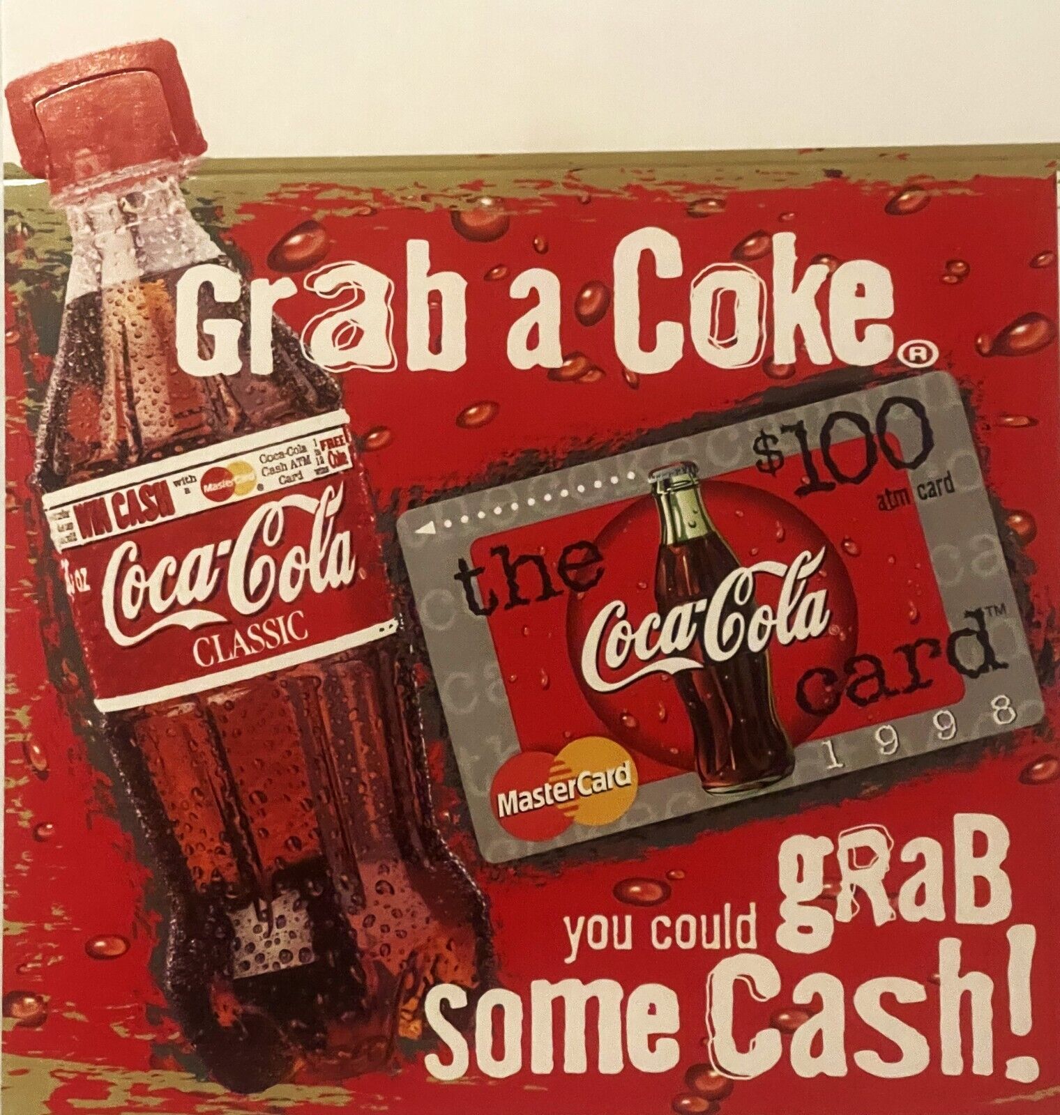 Rare Vintage 1990s Coke Coca Cola Soda Advertising Store Display