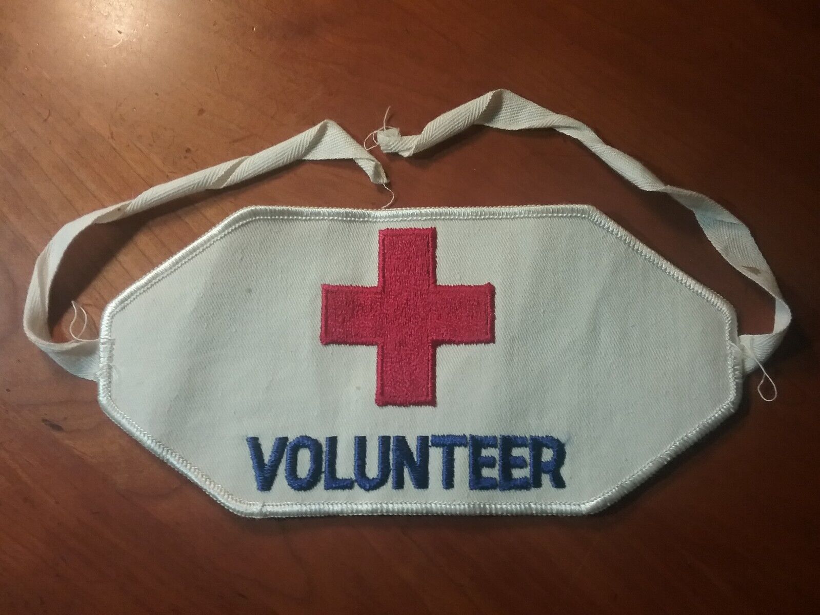 Original Ca 1940s WWII American Red Cross Volunteer Embroidered Armband