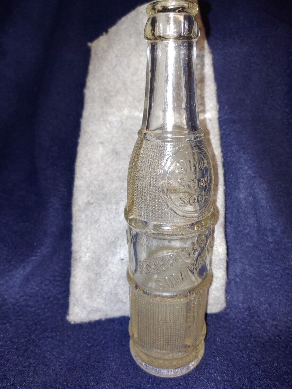 Antique Embossed 1920\'s-Soda Bottle-Rare - Silver Seal Soda- St. Louis Mo- 7 Oz