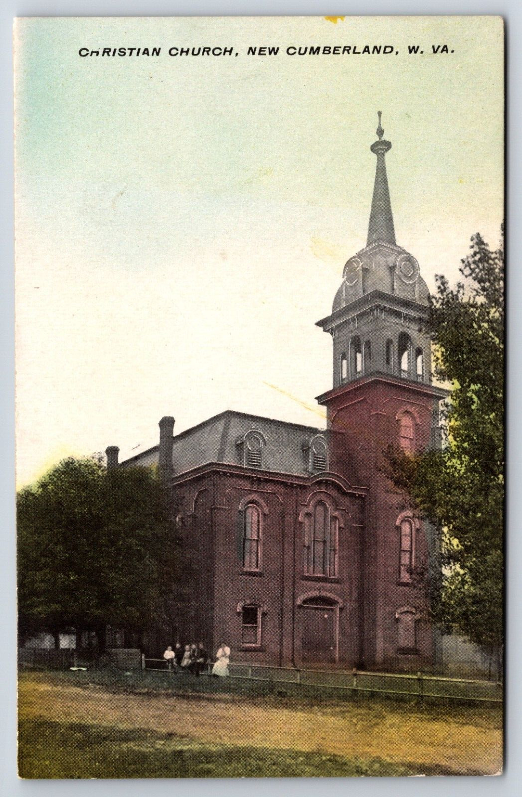 Christian Church New Cumberland West Virginia WV c1900\'s Vintage Postcard