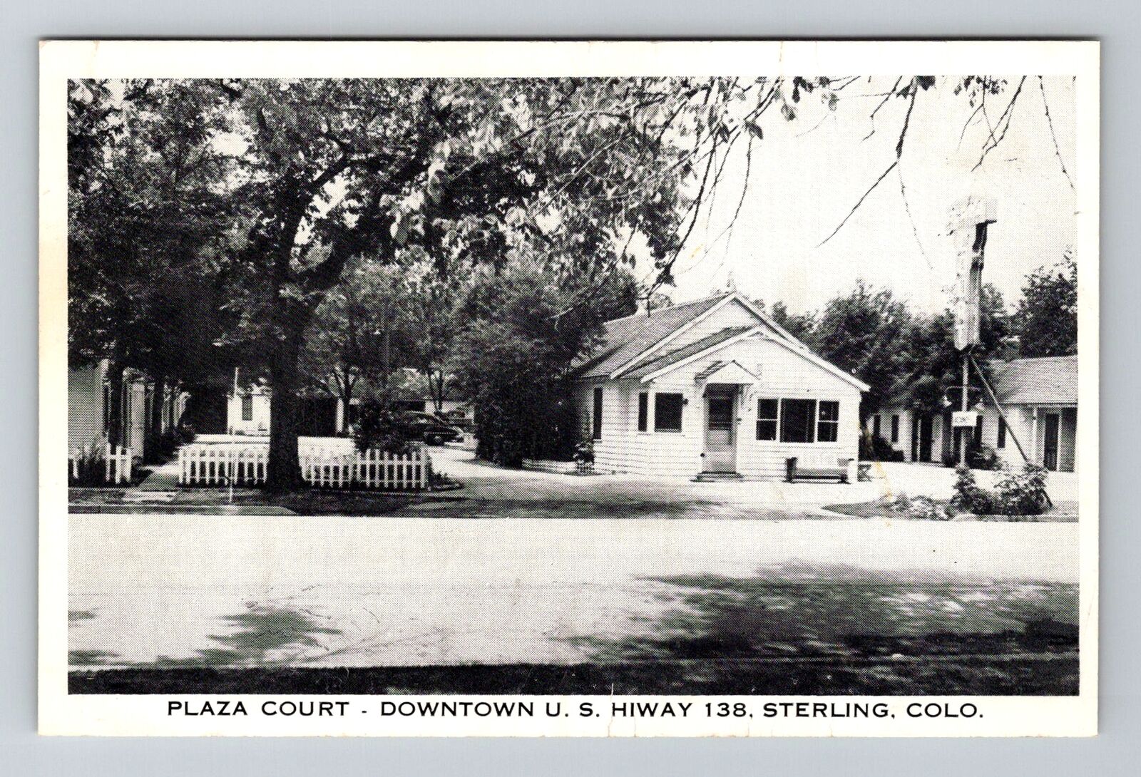 Sterling CO-Colorado, Plaza Court, Vintage Postcard