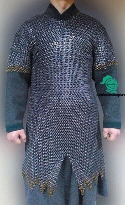Hauberk chainmail shirt 9 mm Flat Riveted With Flat Washer Chain mail shirt new