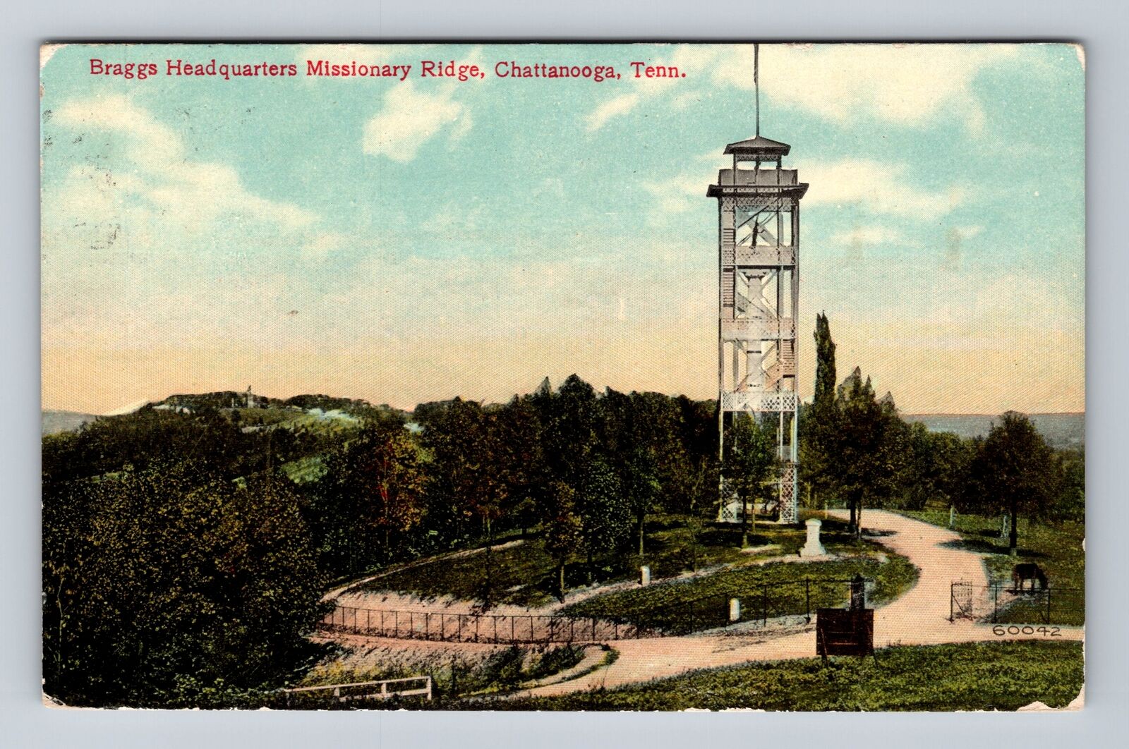 Chattanooga TN-Tennessee, Braggs Headquarters Missionary Ridge Vintage Postcard