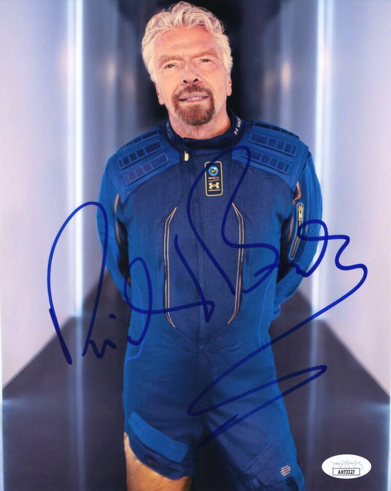 Richard Branson Signed Autograph 8x10 Photo - Virgin Galactic Space Pioneer JSA