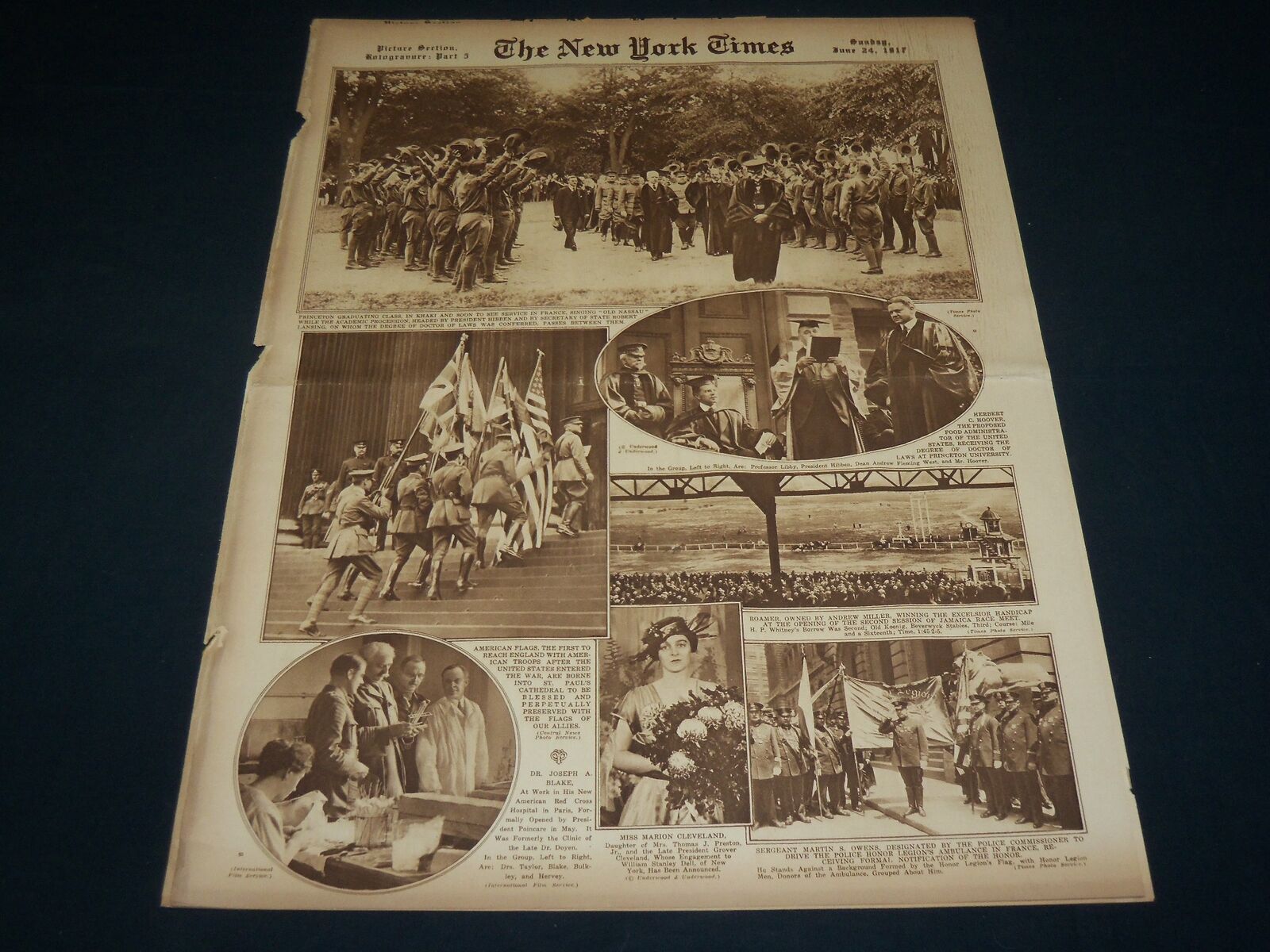 1917 JUNE 24 NEW YORK TIMES ROTO PICTURE SECTION - FORT SHERIDAN - NT 9378
