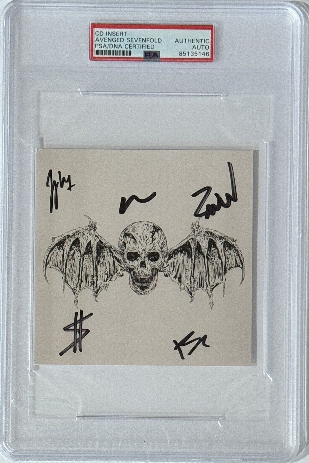 ENTIRE BAND SIGNED Avenged Sevenfold Autographed CD Cover Art Card PSA DNA COA