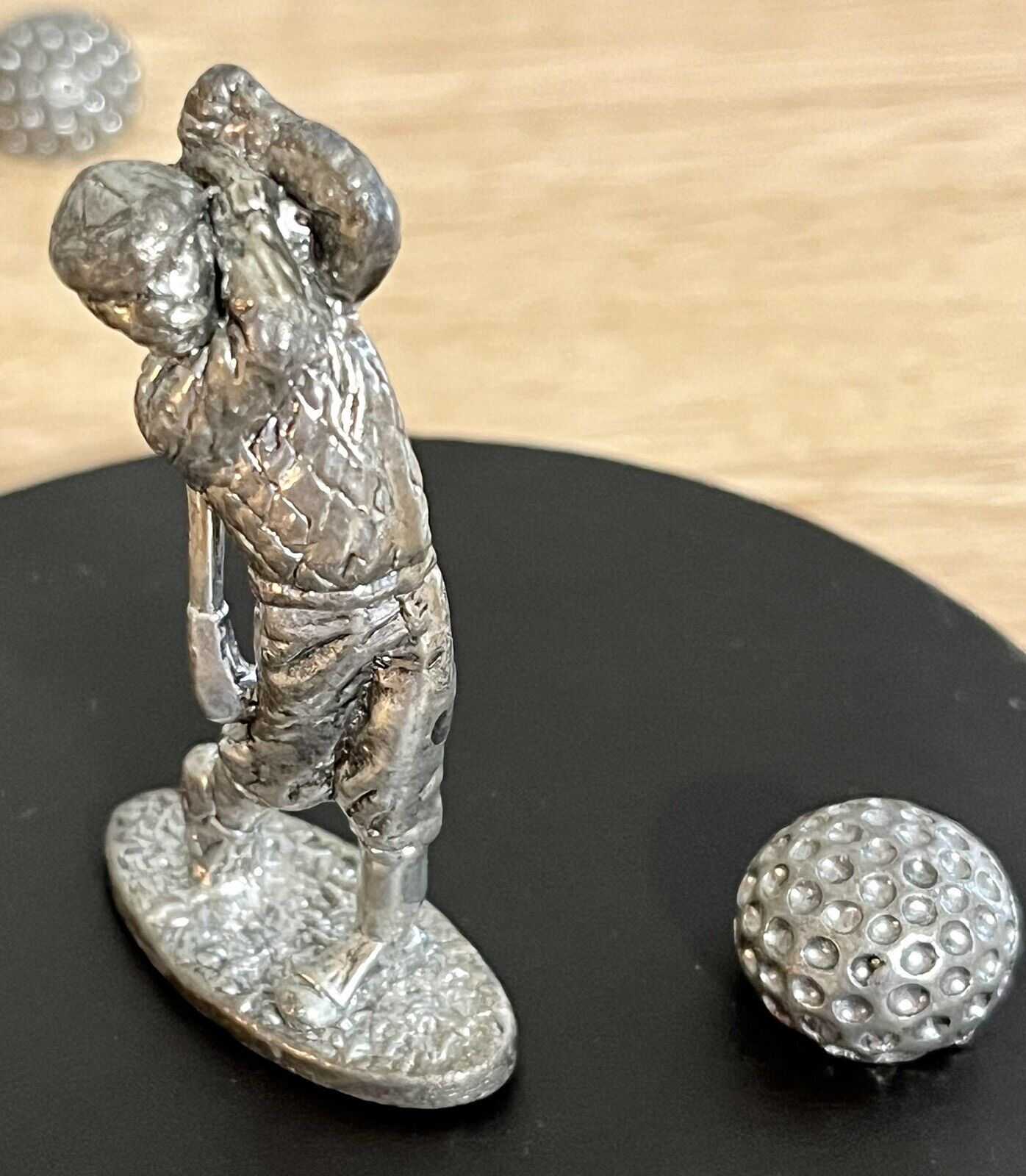 Lot Of 5 Metzke Pewter Golfer and Ball 2.5”