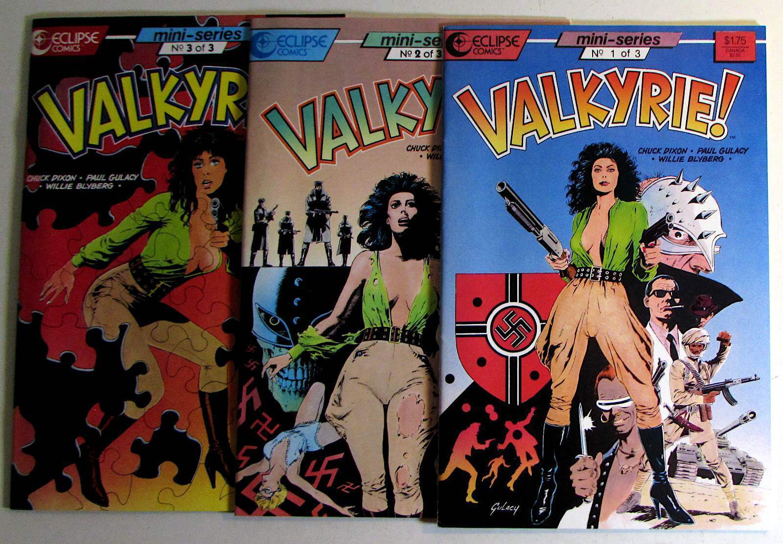 Valkyrie Lot of 3 #1, 2, 3 Eclipse (1987) 1st Mini-Series Comic Books