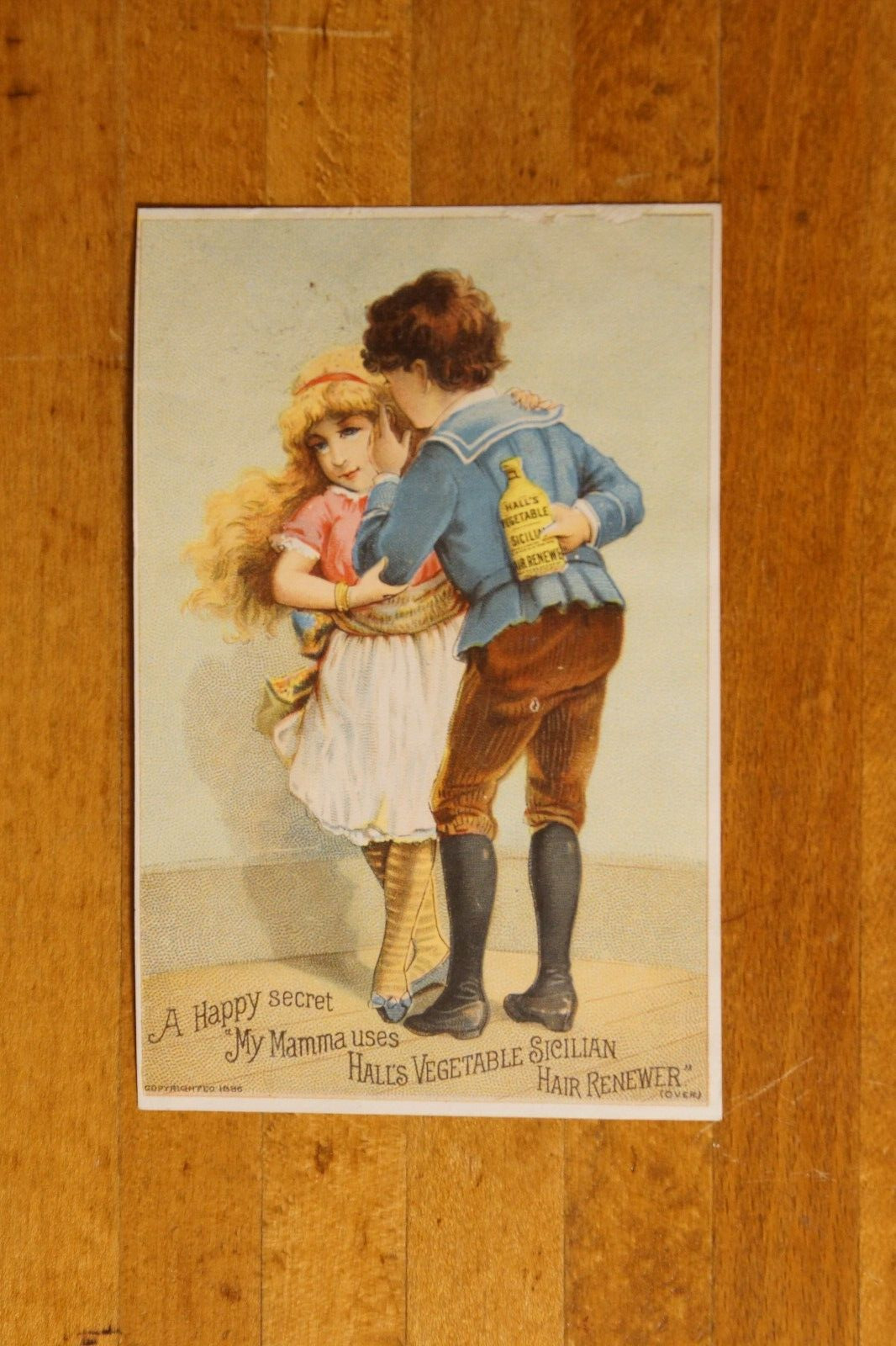 Antique Victorian Trade Card Ayer\'s Hair Vigor Nashua NH