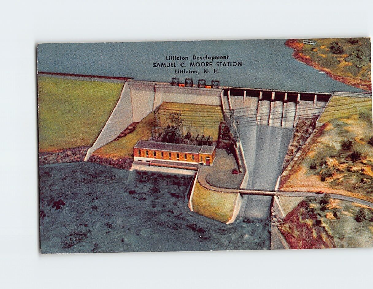 Postcard Samuel C. Moore Station Littleton New Hampshire USA