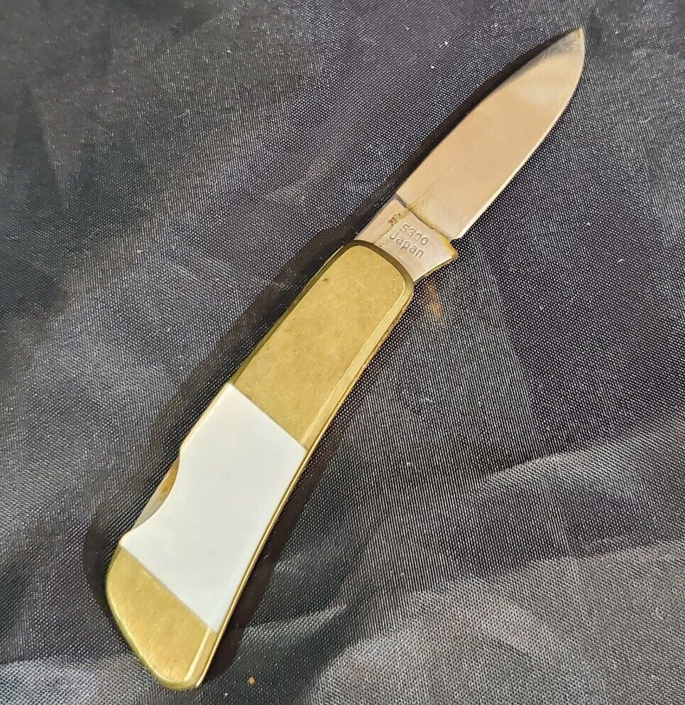 Vtg Kershaw Kai 5300 Seki Japan Gentleman NS Pearl Folding Lockback Pocket Knife