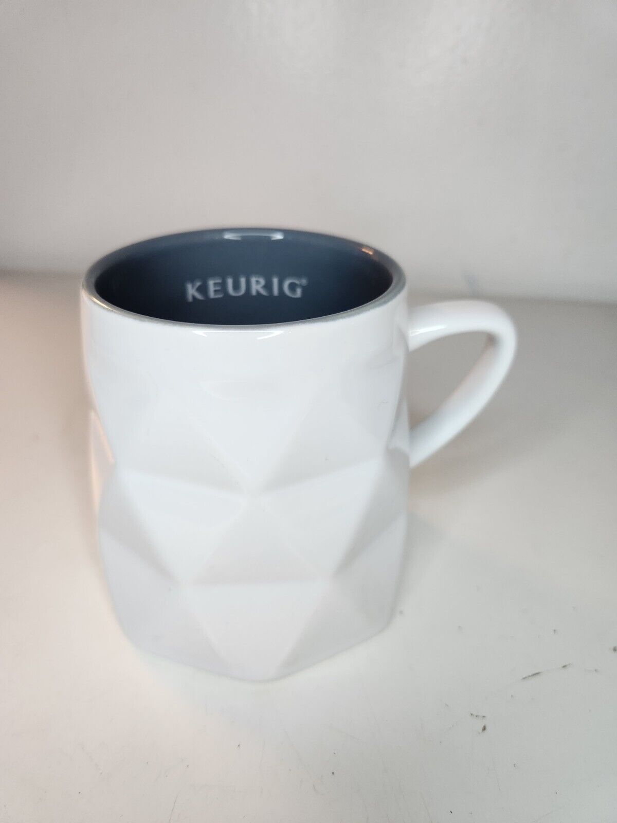 Keurig Signature Mug Cup Coffee Tea  White Prism Very Rare 10 Oz