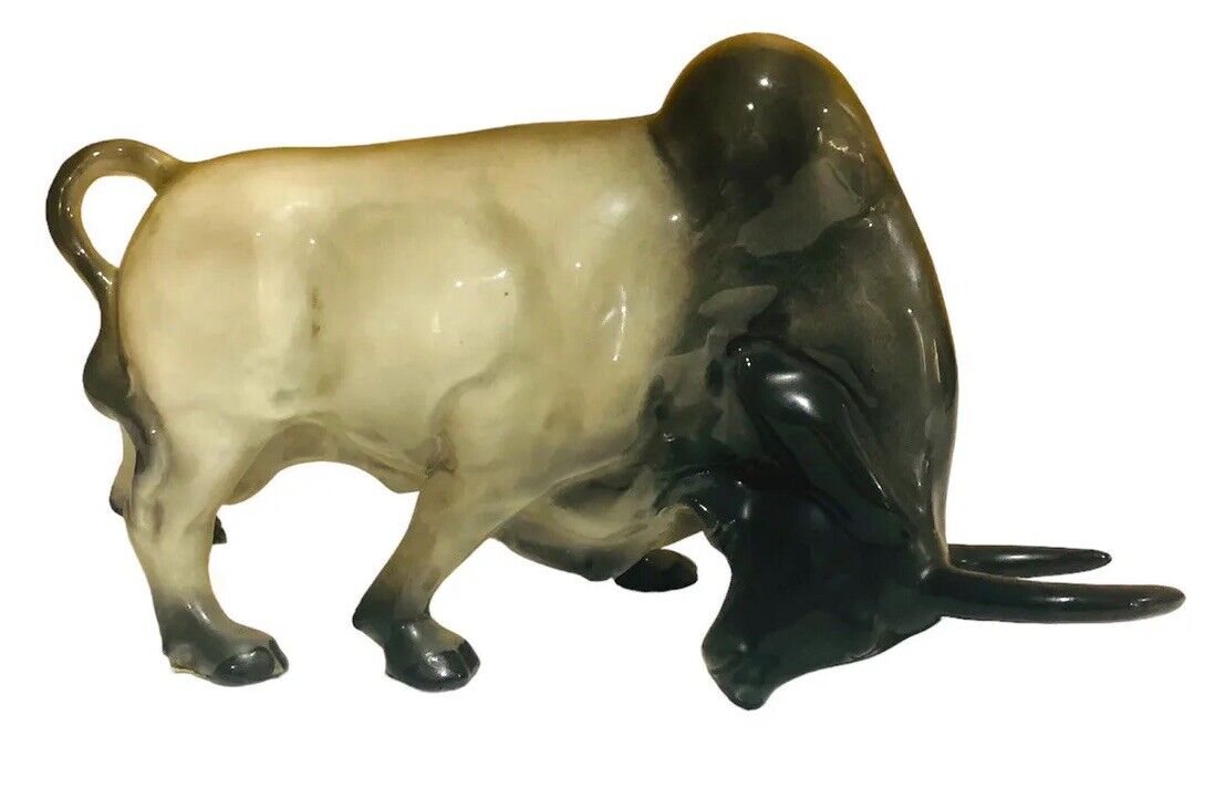 Brahma Bull Studio Art Ceramic Porcelain Figurine 