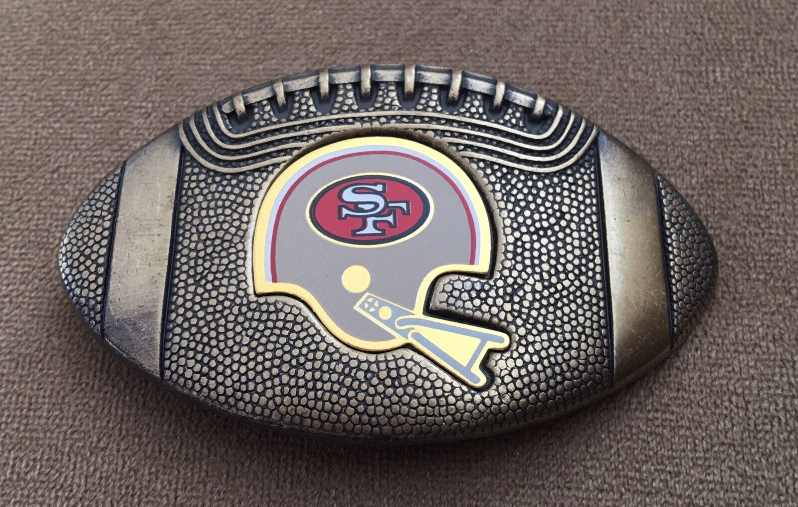 VTG 1979 Official NFL San Francisco 49ers Football Helmet Super Bowl Belt Buckle