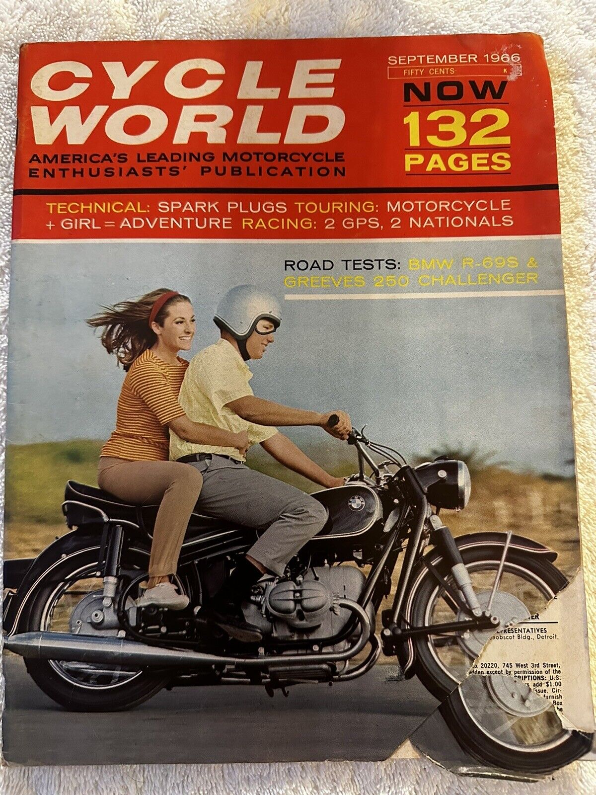 Vintage SEPTEMBER 1966 CYCLE WORLD vintage motorcycle magazine