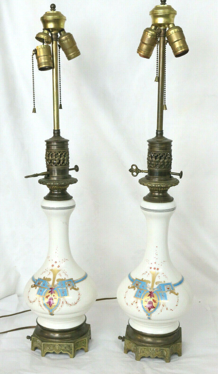 French Carcel Style Lamps, Napoleon III, Circa 1870