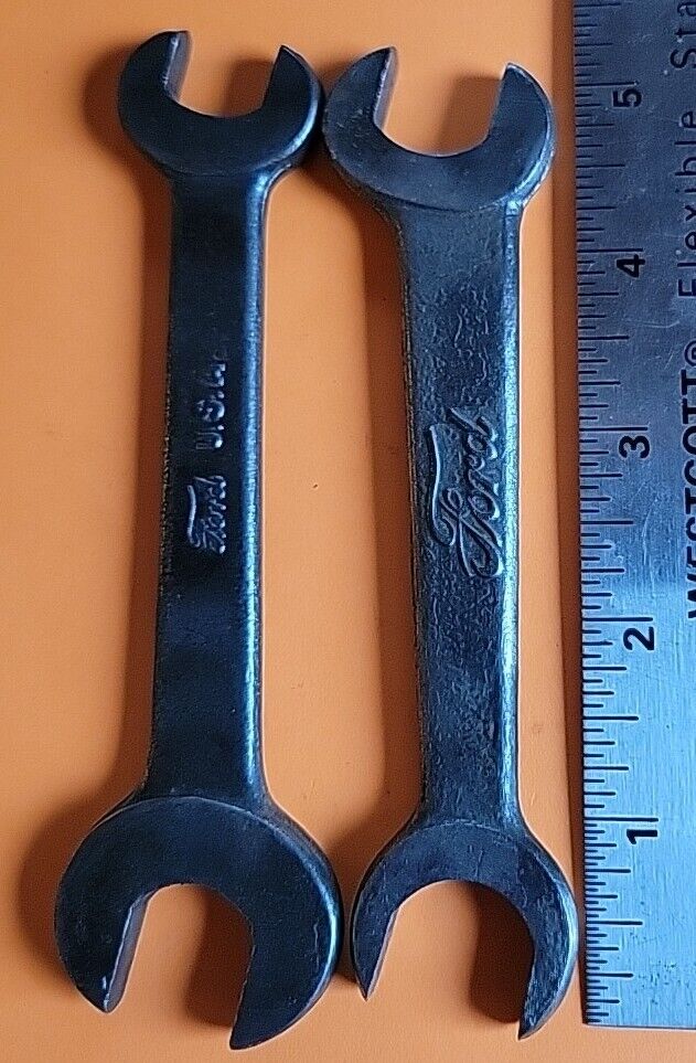 2 Antique Vintage Factory Model T Ford Wrenches  T-1917 And M