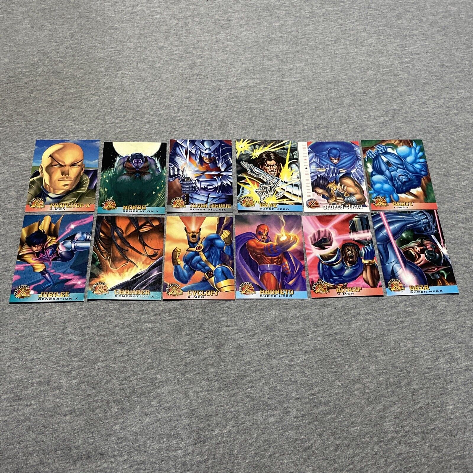 1996 Fleer X-Men Marvel Comics Cards Lot 0f 12
